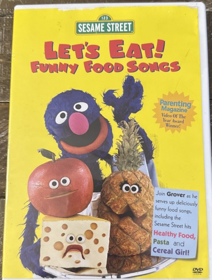 Sesame Street Lets Eat Funny Food Songs DVD-Rare Vintage-SHIPS N