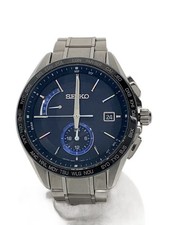 SEIKO Solar Watch Analog Stainless Steel NVY SLV 8B63 0AB0