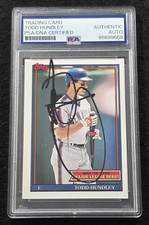 1990 TODD HUNDLEY Signed Topps ROOKIE Card-DODGERS-NEW YORK METS-PSA