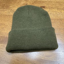 Made in USA, Genuine Wool Cuff Folded Watch Cap Long Beanie Hat NEW