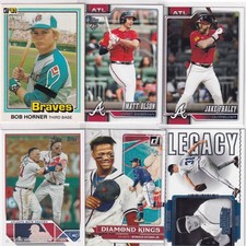LOT (10) ATLANTA BRAVES MLB BASEBALL GREG MADDUX RONALD ACUNA JR. - 901