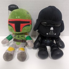 Mattel Star Wars Boba Fett Darth Vader 9" Plushies Set 2