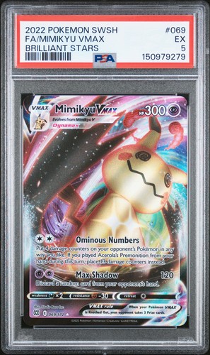 Mimikyu VMAX graded PSA 5 for sale on eBay
