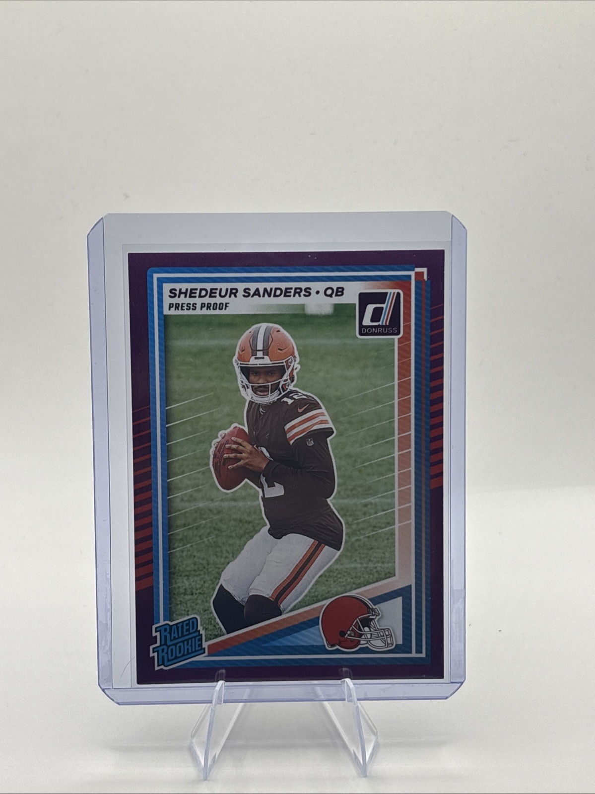Shedeur Sanders 2025 Donruss Purple Press Proof Rated Rookie #306 