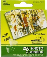 Pioneer PCR-1 Photo Corners Self-Adhesive .5" 250/Pkg-Clear