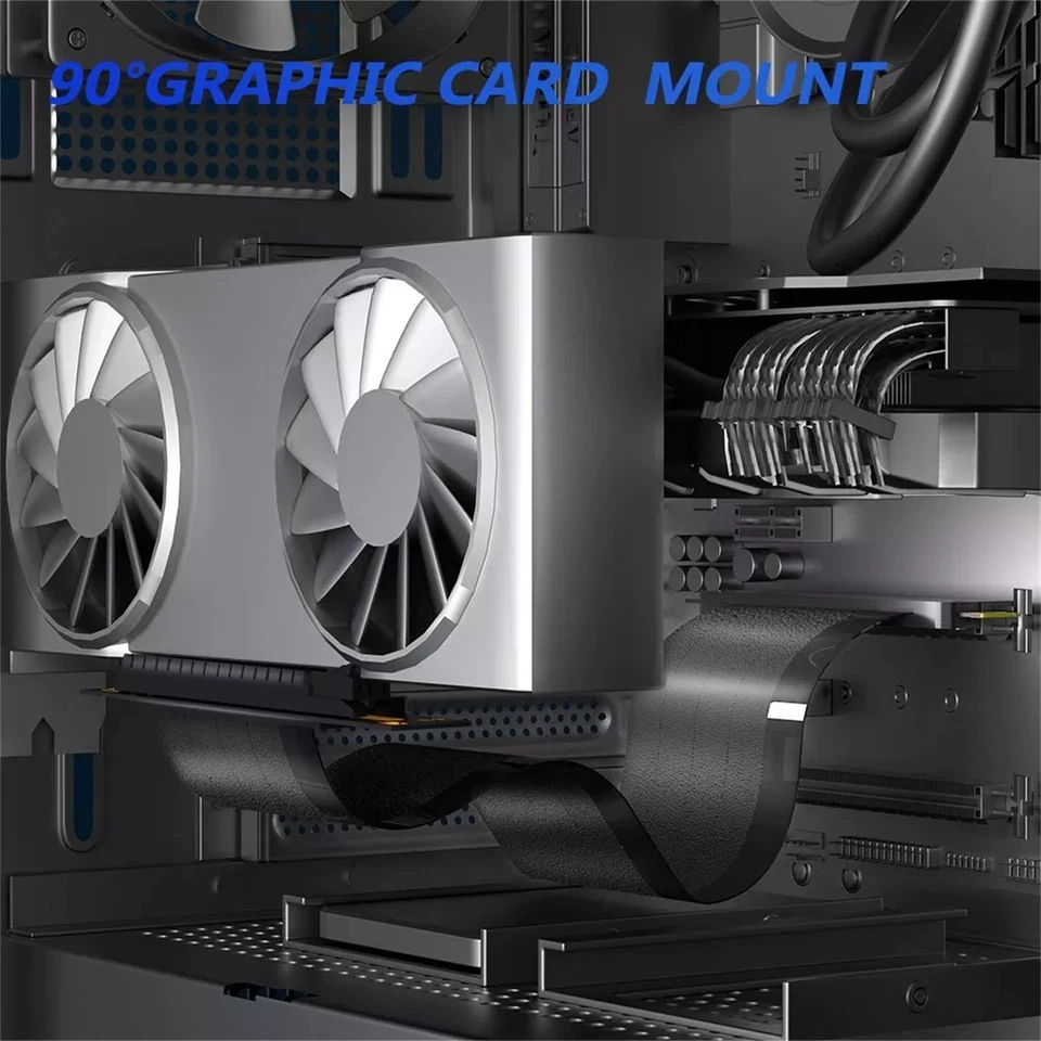 90 Degree PCIE 4.0 Extension Cable 16x Shielded High Speed GPU Riser Cable - Image 3 of 4