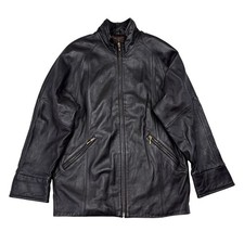 Vintage Valerie Stevens Leather Jacket Womens Medium Brown New Zealand Lambskin