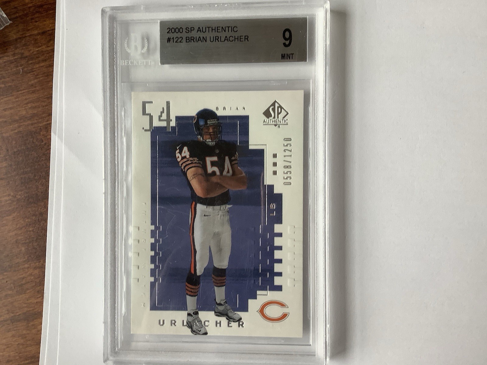 2000 SP Authentic Brian Urlacher #122 Rookie RC 0558/1250 PSA 9
