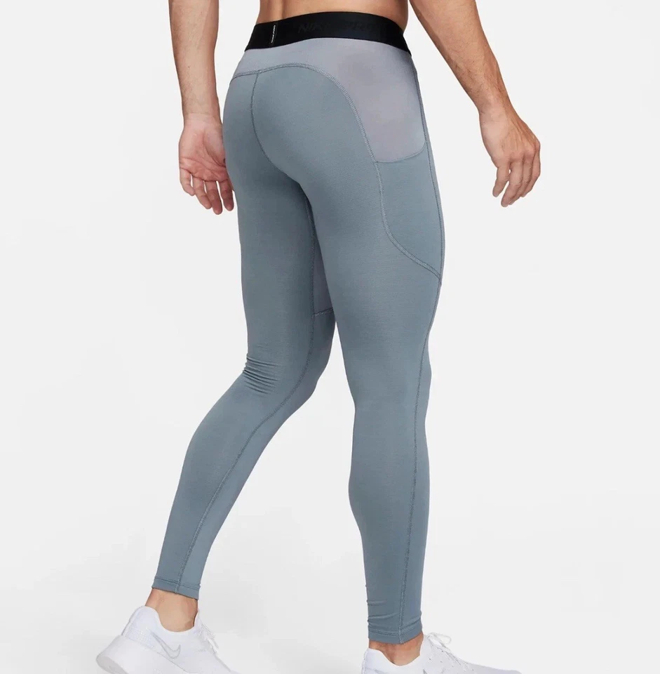 New NIKE PRO Warm Training Tight Men's Size M Grey | Style FB7961-084 NWT $55 - Image 2 of 4