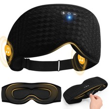 3D Contoured Sleep Mask with Bluetooth Headphones, Adjustable Blackout Sleepi...