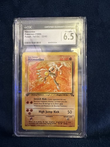 Hitmonlee (1st Edition) graded CGC 6.5 for sale on eBay