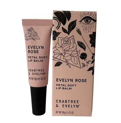 CRABTREE & EVELYN Rose Petal Soft Lip Balm .3 Oz. NEW