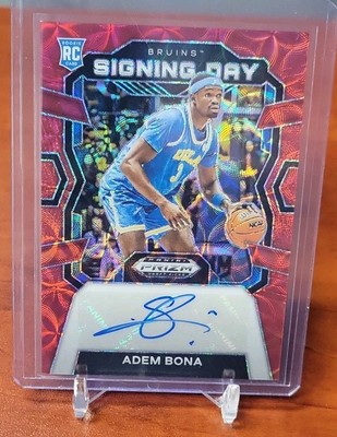 2024 Panini Prizm Signing Day Red Scope /88 Adem Bona  Auto (RC) UCLA 76ers SSP
