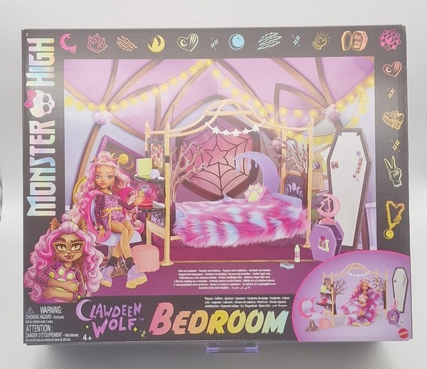 Mattel Monster High - Clawdeen Wolf - Schlafzimmer Set - MöBel - Neu Ovp-image