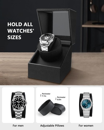 Elegante Reloj Automático Rotador - Regalo Perfecto para Entusiastas de los Relojes - 6x6x9 - Imagen 6 de 10
