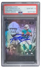 Tua Tagovailoa Signed 2020 Panini Illusion #6 Dolphins Rookie Card PSA Gem MT 10. rookie card picture