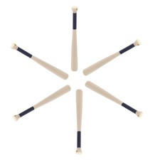 6 Pcs Mini Baseball Bat for Model Miniature Decor Bats Dollhouse Sports Items