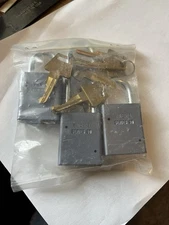 3-American Lock Series 30 Padlock Silver w/Keys VNEK 3 New FREE SHIPPING USA