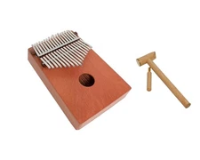 17 Key Kalimba Thumb Piano - Red Cedar + Dobani Hammer & Tuner