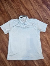 Nike Tennis Mens Polo Size Large Glacier Blue Wick Court Dri Fit Short Sleeve Sh