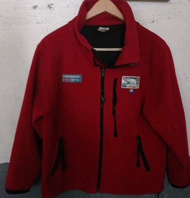 NORWAY GULLGRUVA ARCTIC DESIGN JACKET Expedition Mens Sz S/M Fleece Red ZIP RARE