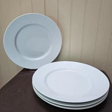 4 Pottery Barn GREAT WHITE 12 3/8” Dinner Plates Large Chop Plate Charger