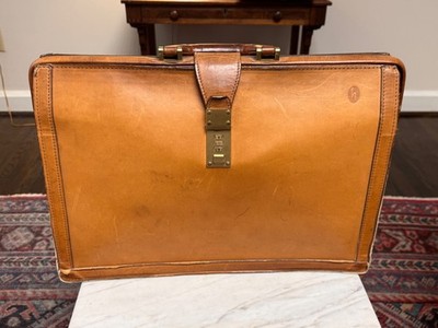 Vintage Hartmann Gladstone Professional Belting Leather Lawyers Briefcase