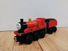 Thomas Wooden Railway CUSTOM JAMES Railway series red engine - LYR class 28