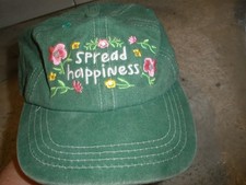 YOUTH Primitives by Kathy Spread Happiness Adjustable Green Hat Cap HAT4