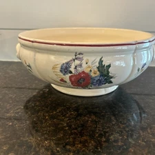 Agreste Sarreguemines France; Floral Bowl; 10 Inches;