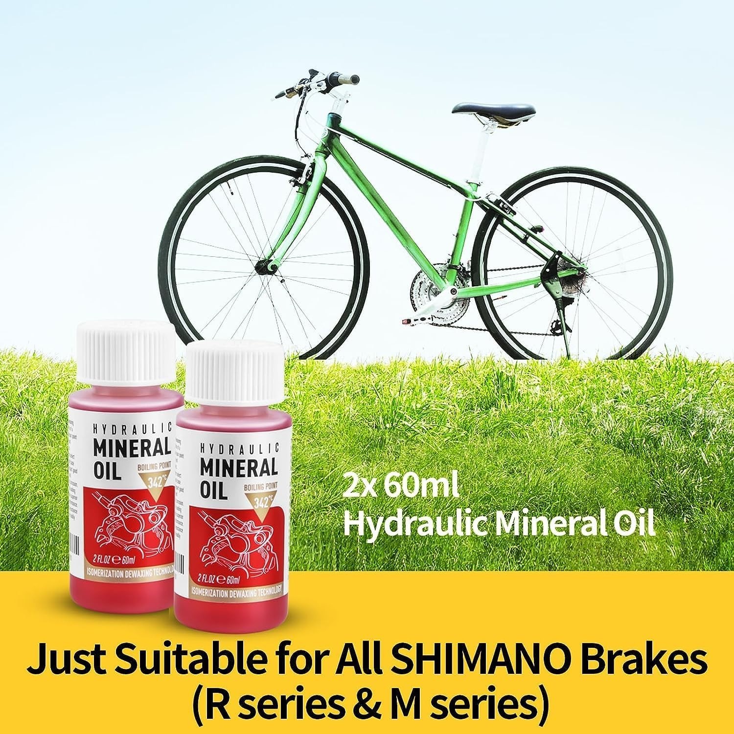 Shimano Brake Bleed Kit &ndash; Mineral Oil 120ml + Tools for Hydraulic Brake Service.