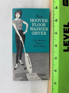 1960s New Hoover Floor Washer Dryer Vacuum Machine Information Brochure Vintage
