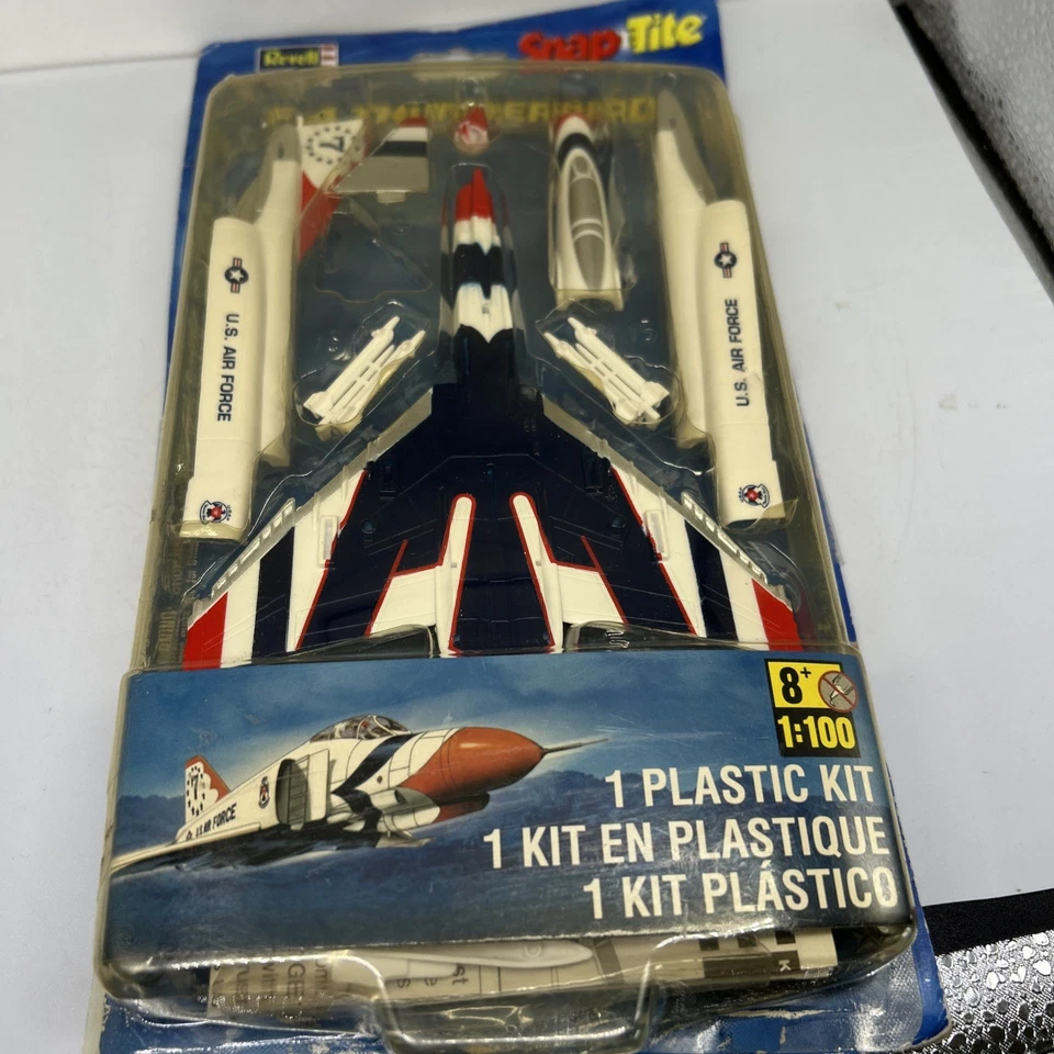 Revell F-4 Thunderbird Plane 1:100 Scale Snap Tite Model Kit #85-1376 Open Box - Image 2 of 4