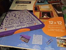 Fiskars Scrap Boss 12 x 12 Tray Craft Embossing System Stencils Templates