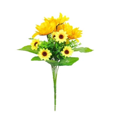 Sunflowers Simulation Bouquets for Wedding Room Decorations 6 Beam Sun Flowers - Image 1 of 4