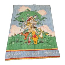 Disney Winnie the Pooh And Friends Quilted Twin Comforter Vintage 86" X 68"