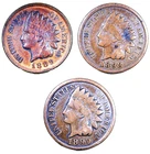 (3) Indian Head Pennies: 1889; 1898 & 1899.....  Nice Detailed Coins.....  5-8-1