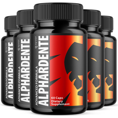 (5 Pack) Alphardente Male Support Formula Supplement Alpha Rdente 300 Capsules