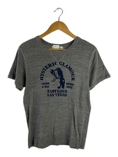 HYSTERIC GLAMOUR M/Cotton/Gray/V-gusset/Sweat T-shirt/00s/LAS VEGAS