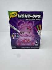 Crayola Light Ups Recolorable Bunny Arts & Crafts w/ 3 Washable Markers Gifts