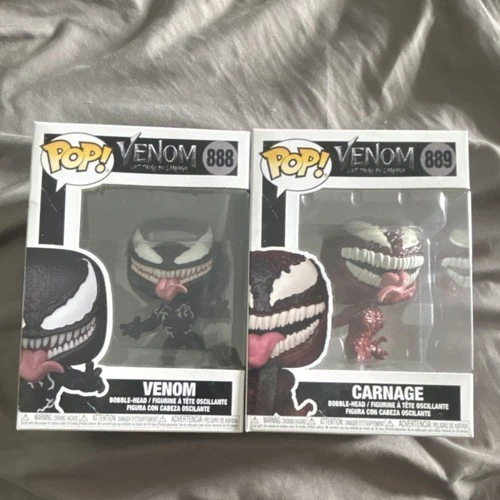 Funko Pop! Vinyl Venom & Carnage Bobblehead Figures #888 #889 Marvel
