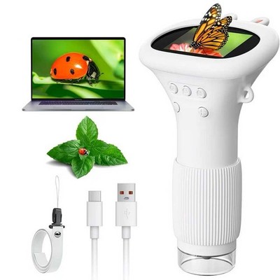 1000X Kids Pocket Microscope - Portable LED Mini Microscope for Young Explorers