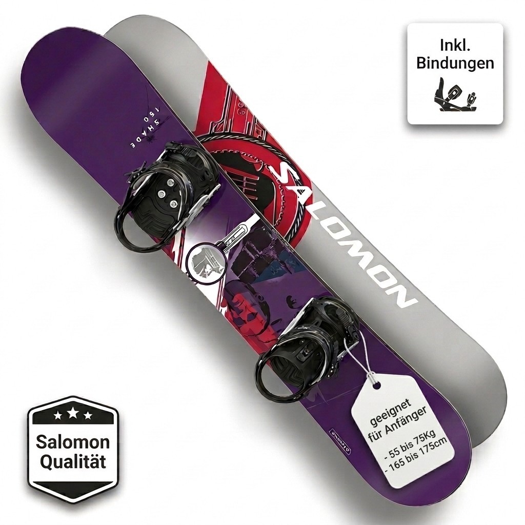 Salomon I Snowboard I Shade 150 cm I All-Mountain I Directional Twin I + Bindung