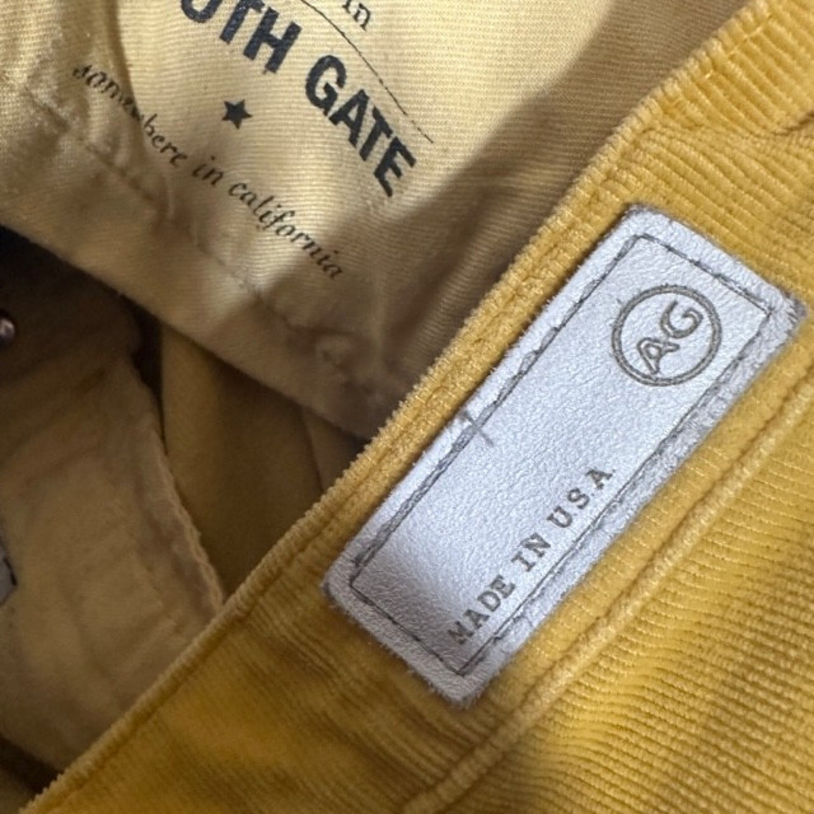 AG Adriano Goldschmied Yellow Skinny Ankle Cotton Corduroy Jeans Women’s 27 thumbnail 10