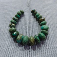 Natural Tibet Green Turquoise Rondelle Cut Gemstone Beads Turquoise Loose Beads