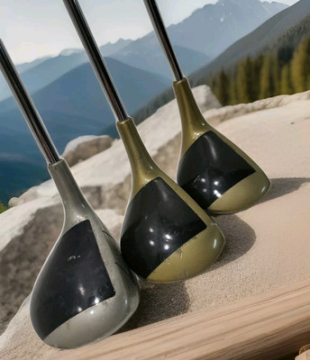 SPALDING Professional II Wood Set 1,3,5 Steel Ultralite shafts RH Wood Laminate