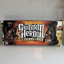 GUITAR HERO Les Paul Gibson Wireless Guitar NO DONGLE PS3 playstation Game & Box