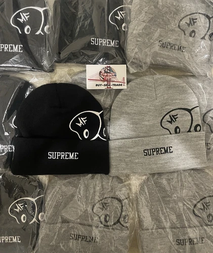 NEUF DANS SON SAC Supreme MF DOOM Box Logo Gris bruyère, Noir / 100% Authentique