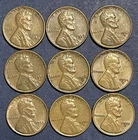 Lincoln Cents. Lot Of 9. 1953, 54, 55 P, D, S. Maybe Fine Or Better Condition