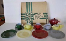 Vintage Hazel Atlas Moderntone Little Hostess Party Set 16 pc in Original Box